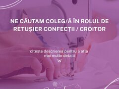 Retusier confectii/ croitor