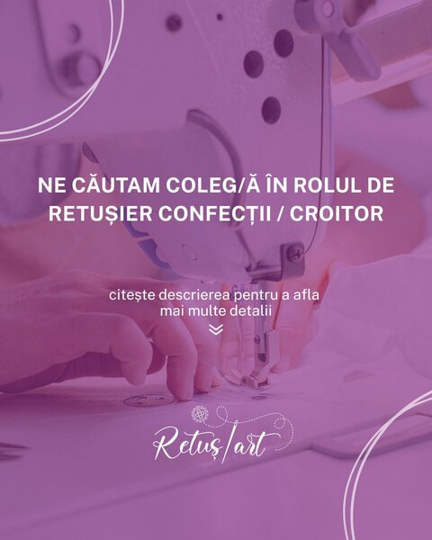 Retusier confectii/ croitor.